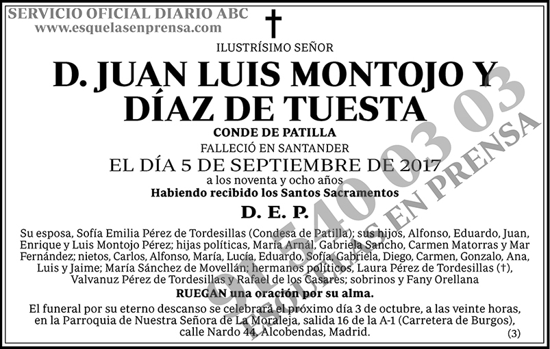 Juan Luis Montojo y Díaz de Tuesta